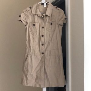 Tan Button Down Dress